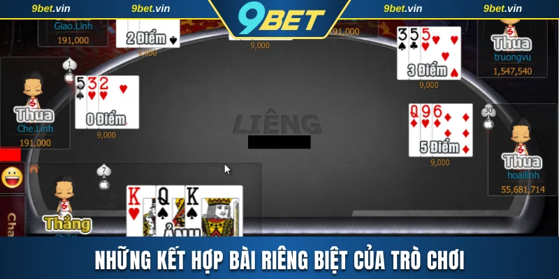 Những kết hợp bài riêng biệt của trò chơi