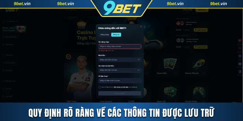 Quy định chi tiết và rõ ràng về các thông tin được lưu trữ