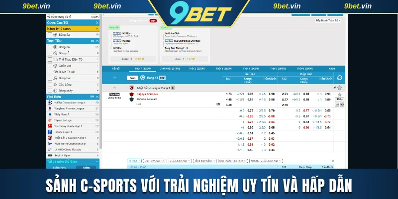 Sảnh C-Sports với trải nghiệm uy tín và hấp dẫn