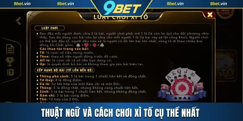 Thuật ngữ và cách chơi xì tố cụ thể cho hội viên